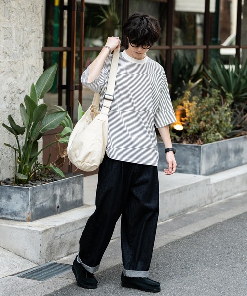 Rocky Monroe（ロッキーモンロー）の「ビックキャンバスショルダーバッグ（ショルダーバッグ・メンズ・カーキ/アイボリー/ブラック・FREE）」の13枚目の写真