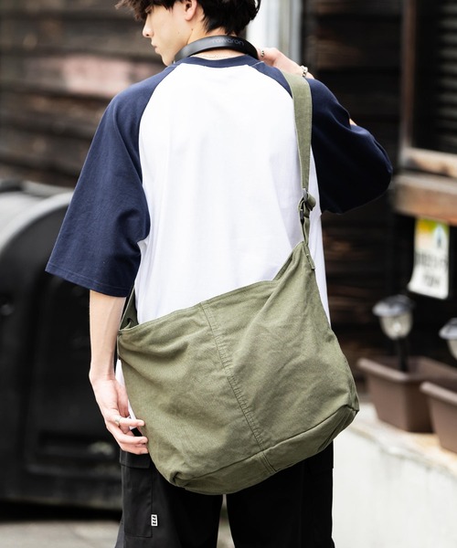 Rocky Monroe（ロッキーモンロー）の「ビックキャンバスショルダーバッグ（ショルダーバッグ・メンズ・カーキ/アイボリー/ブラック・FREE）」の21枚目の写真