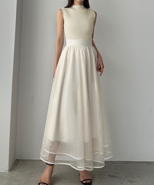 Louere（ルエレ）の「ボトルネックノースリーブリブニット（ニット/セーター・レディース・ライトグレー/ブラック/アイボリー/チャコール/ネイビー/ブルーグレー/グレイッシュベージュ/ブラウン/ピンク/カーキ・SMALL/MEDIUM/LARGE）」の19枚目の写真