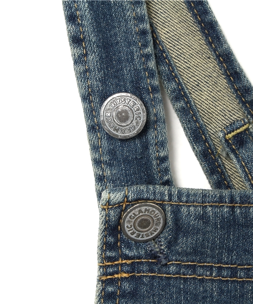 HYSTERIC MINI(ヒステリックミニ)の「HAPPY MINI TOKYO STYLES サロペット(9分丈)(サロペット/オーバーオール・キッズ・インディゴブルー・100/120/110)」の5枚目の写真