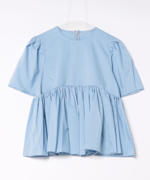 STYLEBLOCK（スタイルブロック）の「TCPUブロードペプラムギャザーブラウス（シャツ/ブラウス・レディース・ホワイト/ブラック/ブルー・M）」の3枚目の写真