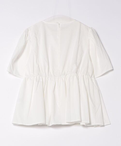 STYLEBLOCK（スタイルブロック）の「TCPUブロードペプラムギャザーブラウス（シャツ/ブラウス・レディース・ホワイト/ブラック/ブルー・M）」の4枚目の写真