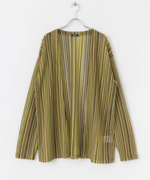 ITEMS URBANRESEARCH(アイテムズ アーバンリサーチ)の「バルファレース ミックスカラー カーディガン(カーディガン/ボレロ・メンズ・ブルー/ホワイト/イエロー・LARGE/MEDIUM)」の3枚目の写真