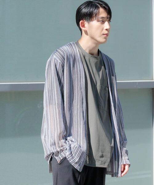 ITEMS URBANRESEARCH(アイテムズ アーバンリサーチ)の「バルファレース ミックスカラー カーディガン(カーディガン/ボレロ・メンズ・ブルー/ホワイト/イエロー・LARGE/MEDIUM)」の7枚目の写真