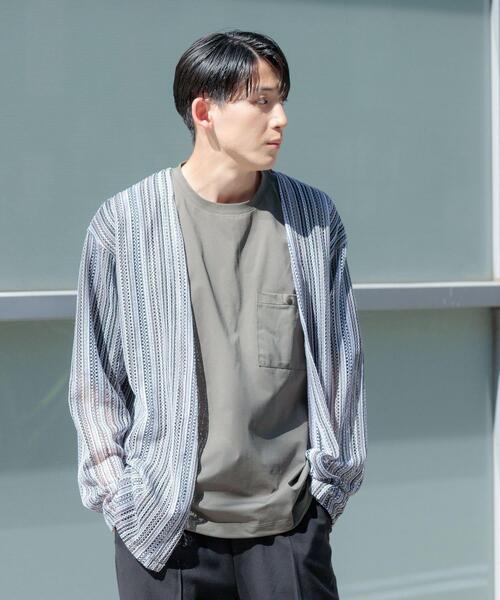 ITEMS URBANRESEARCH(アイテムズ アーバンリサーチ)の「バルファレース ミックスカラー カーディガン(カーディガン/ボレロ・メンズ・ブルー/ホワイト/イエロー・LARGE/MEDIUM)」の8枚目の写真