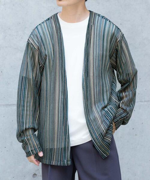 ITEMS URBANRESEARCH(アイテムズ アーバンリサーチ)の「バルファレース ミックスカラー カーディガン(カーディガン/ボレロ・メンズ・ブルー/ホワイト/イエロー・LARGE/MEDIUM)」の12枚目の写真