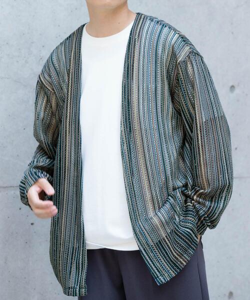 ITEMS URBANRESEARCH(アイテムズ アーバンリサーチ)の「バルファレース ミックスカラー カーディガン(カーディガン/ボレロ・メンズ・ブルー/ホワイト/イエロー・LARGE/MEDIUM)」の13枚目の写真