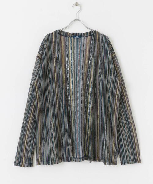ITEMS URBANRESEARCH(アイテムズ アーバンリサーチ)の「バルファレース ミックスカラー カーディガン(カーディガン/ボレロ・メンズ・ブルー/ホワイト/イエロー・LARGE/MEDIUM)」の16枚目の写真