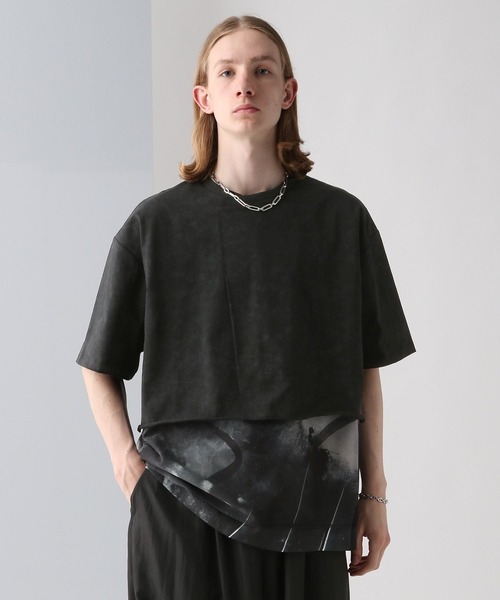 HARE(ハレ)の「【万美&CHINPAN×HARE】レイヤードカット(HARE)(Tシャツ/カットソー・メンズ・ブラック・FREE)」の1枚目の写真