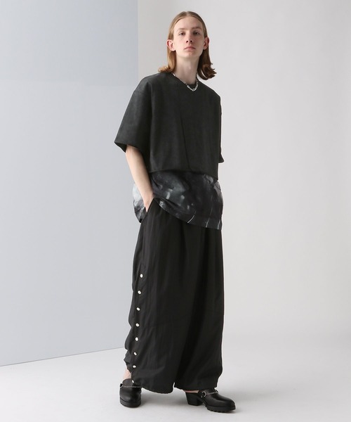 HARE(ハレ)の「【万美&CHINPAN×HARE】レイヤードカット(HARE)(Tシャツ/カットソー・メンズ・ブラック・FREE)」の2枚目の写真