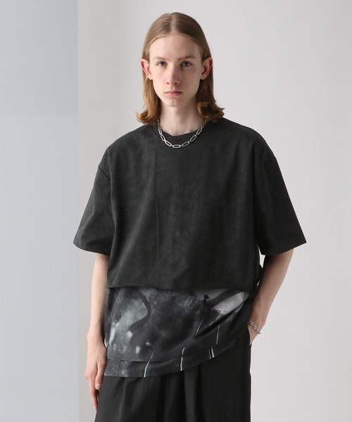 HARE(ハレ)の「【万美&CHINPAN×HARE】レイヤードカット(HARE)(Tシャツ/カットソー・メンズ・ブラック・FREE)」の3枚目の写真