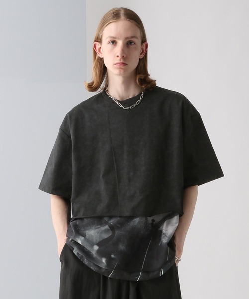 HARE(ハレ)の「【万美&CHINPAN×HARE】レイヤードカット(HARE)(Tシャツ/カットソー・メンズ・ブラック・FREE)」の4枚目の写真