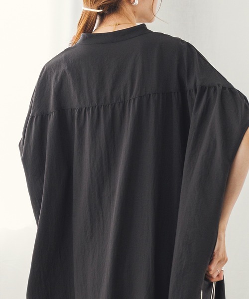 hunch（ハンチ）の「ギャザールーズシャツワンピース（シャツワンピース・レディース・セージグリーン/ホワイト/ブラック・FREE）」の16枚目の写真