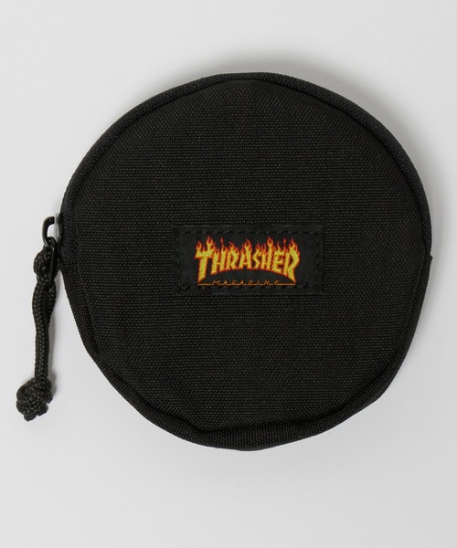 THRASHER（スラッシャー）の「THRASHER/スラッシャー Circle Multi Case マルチケース カラビナ付 2026新作 再入荷（ポーチ・メンズ・ブラック系1/ブラック系2/レオパード・FREE）」の3枚目の写真