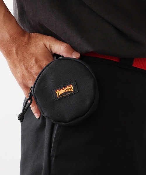 THRASHER（スラッシャー）の「THRASHER/スラッシャー Circle Multi Case マルチケース カラビナ付 2026新作 再入荷（ポーチ・メンズ・ブラック系1/ブラック系2/レオパード・FREE）」の12枚目の写真