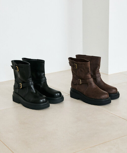 OLIVE des OLIVE(オリーブデオリーブ)の「ショートエンジニアブーツ(ブーツ・レディース・ブラック/ブラック系その他・SMALL/MEDIUM/LARGE)」の6枚目の写真