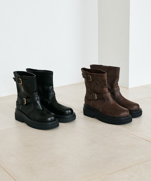 OLIVE des OLIVE(オリーブデオリーブ)の「ショートエンジニアブーツ(ブーツ・レディース・ブラック/ブラック系その他・SMALL/MEDIUM/LARGE)」の18枚目の写真