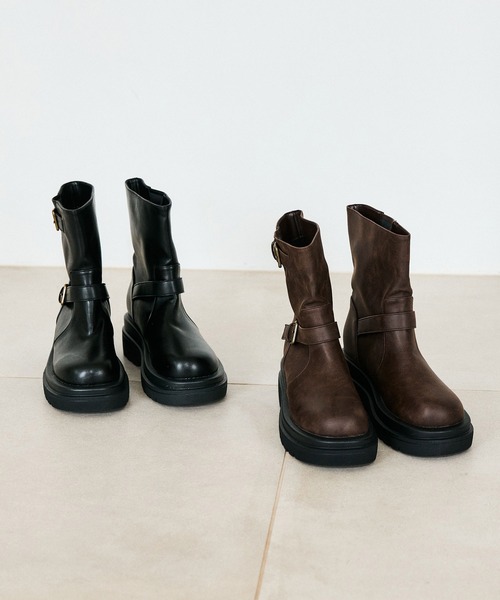 OLIVE des OLIVE(オリーブデオリーブ)の「ショートエンジニアブーツ(ブーツ・レディース・ブラック/ブラック系その他・SMALL/MEDIUM/LARGE)」の19枚目の写真