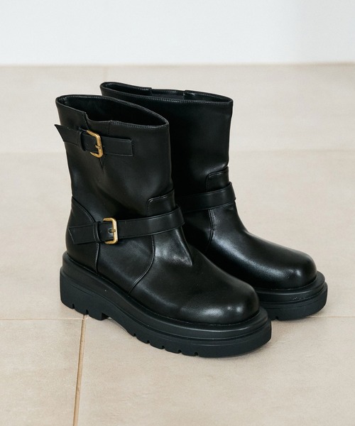 OLIVE des OLIVE(オリーブデオリーブ)の「ショートエンジニアブーツ(ブーツ・レディース・ブラック/ブラック系その他・SMALL/MEDIUM/LARGE)」の16枚目の写真