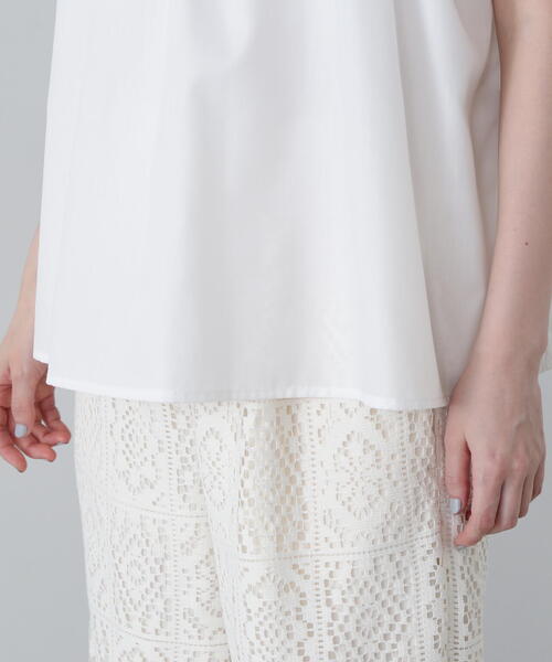 N.（N. Natural Beauty Basic）（エヌエヌナチュラルビューティーベーシック）の「◆シャーリングノースリブラウス（シャツ/ブラウス・レディース・ホワイト/ブルー/グレー・MEDIUM）」の15枚目の写真