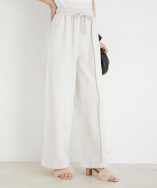 VIS（ビス）の「【セットアップ対応】裏毛スウェットリラックスパンツ【洗える】（その他パンツ・レディース・ブラック/キナリ/ライトグレー・FREE）」の8枚目の写真