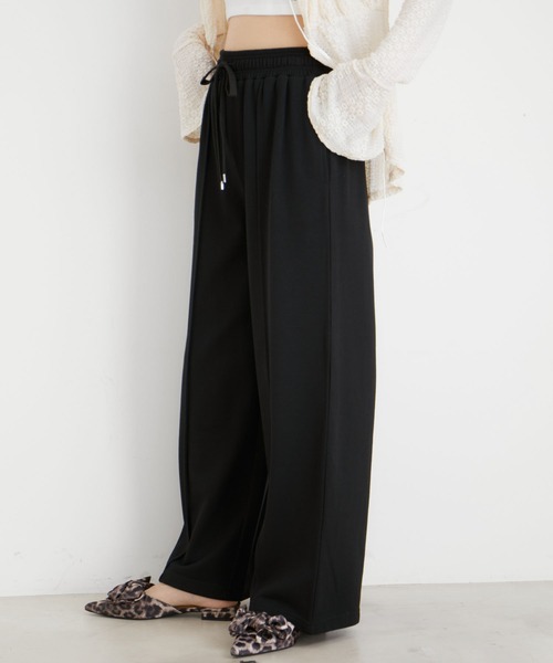 VIS（ビス）の「【セットアップ対応】裏毛スウェットリラックスパンツ【洗える】（その他パンツ・レディース・ブラック/キナリ/ライトグレー・FREE）」の11枚目の写真