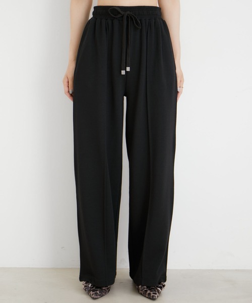 VIS（ビス）の「【セットアップ対応】裏毛スウェットリラックスパンツ【洗える】（その他パンツ・レディース・ブラック/キナリ/ライトグレー・FREE）」の12枚目の写真