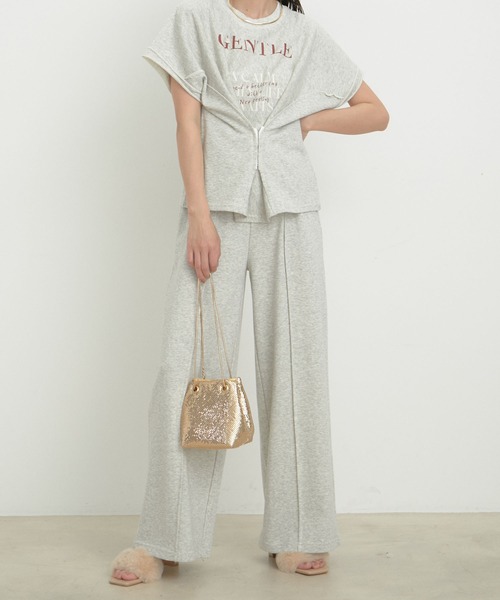 VIS（ビス）の「【セットアップ対応】裏毛スウェットリラックスパンツ【洗える】（その他パンツ・レディース・ブラック/キナリ/ライトグレー・FREE）」の22枚目の写真