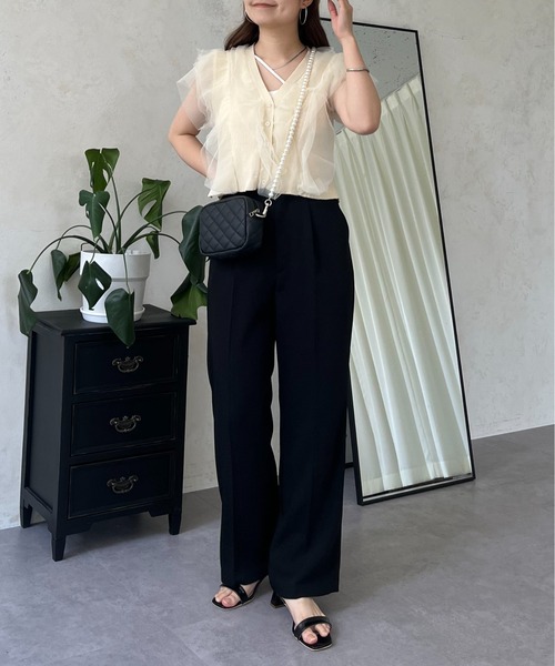 prose verse（プロズヴェール）の「【裾取り外し可能】2wayチュールドッキングペプラムカーディガン（カーディガン/ボレロ・レディース・ベージュ/ブラック・LARGE/MEDIUM）」の19枚目の写真