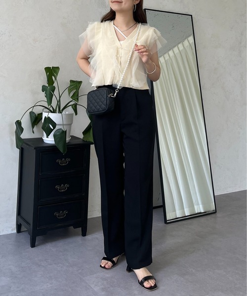 prose verse（プロズヴェール）の「【裾取り外し可能】2wayチュールドッキングペプラムカーディガン（カーディガン/ボレロ・レディース・ベージュ/ブラック・LARGE/MEDIUM）」の20枚目の写真