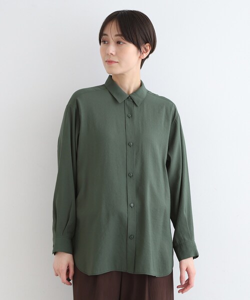 INDIVI（インディヴィ）の「【洗える】大人シアーオーバーシャツ（シャツ/ブラウス・レディース・ライトベージュ/ブラック/ボルドー/モスグリーン・05/38/34/19/15 /13）」の22枚目の写真