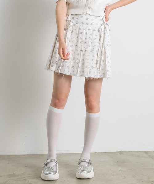 OLIVE des OLIVE(オリーブデオリーブ)の「ダブルリボンプリーツスカート(スカート・レディース・ブルー/ブラック系その他/グレイッシュベージュ/その他・FREE)」の8枚目の写真