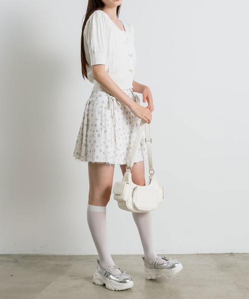 OLIVE des OLIVE(オリーブデオリーブ)の「ダブルリボンプリーツスカート(スカート・レディース・ブルー/ブラック系その他/グレイッシュベージュ/その他・FREE)」の12枚目の写真