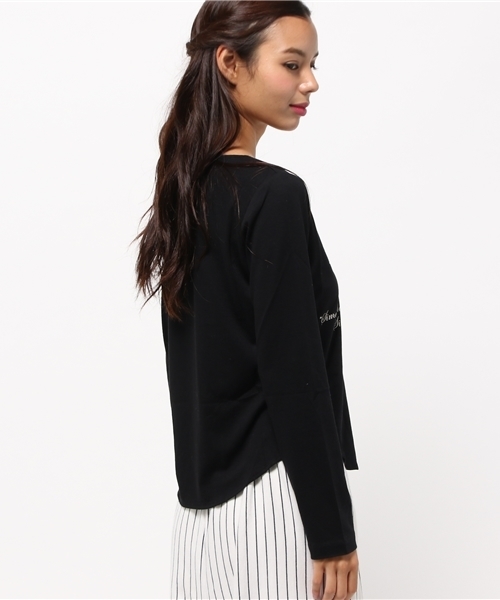 SIMONE LIST(シモーヌリスト)の「C/R長袖プリントTシャツ(Tシャツ/カットソー・レディース・レッド/アイボリー/ブラック・38)」の5枚目の写真