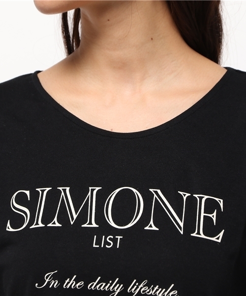 SIMONE LIST(シモーヌリスト)の「C/R長袖プリントTシャツ(Tシャツ/カットソー・レディース・レッド/アイボリー/ブラック・38)」の7枚目の写真