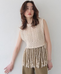 CLEIO | 【CLEIO】フリンジショートベスト(ベスト)