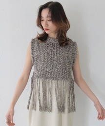 CLEIO | 【CLEIO】フリンジショートベスト FRINGE SHORT VEST/986-12602(ベスト)