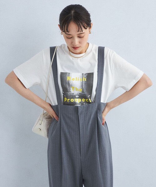 green label relaxing（グリーンレーベルリラクシング）の「フォトプリント Tシャツ（Tシャツ/カットソー・レディース・クリーム/ライトピンク/ライトブルー・FREE）」の2枚目の写真