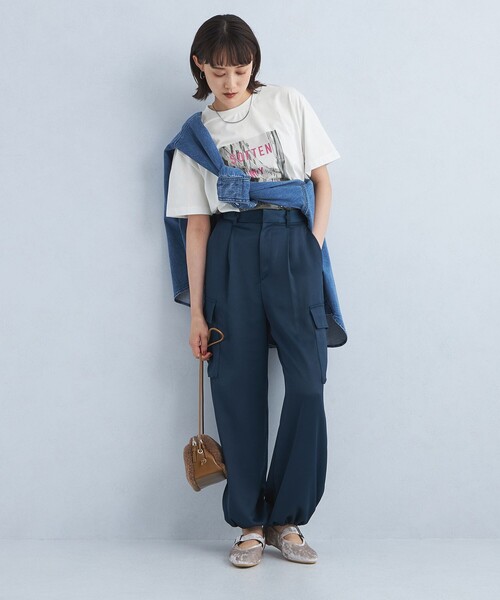 green label relaxing（グリーンレーベルリラクシング）の「フォトプリント Tシャツ（Tシャツ/カットソー・レディース・クリーム/ライトピンク/ライトブルー・FREE）」の5枚目の写真