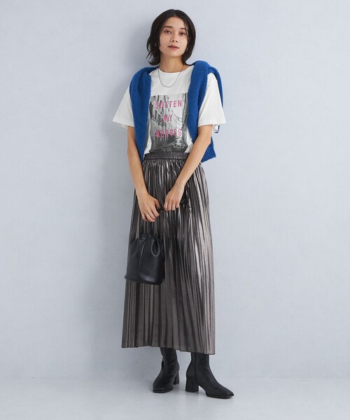 green label relaxing（グリーンレーベルリラクシング）の「フォトプリント Tシャツ（Tシャツ/カットソー・レディース・クリーム/ライトピンク/ライトブルー・FREE）」の9枚目の写真