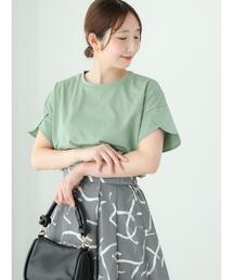 Te chichi TERRASSE（テチチテラス）の「【吸水速乾・接触冷感】重ねフレア袖トップス（Tシャツ/カットソー）」