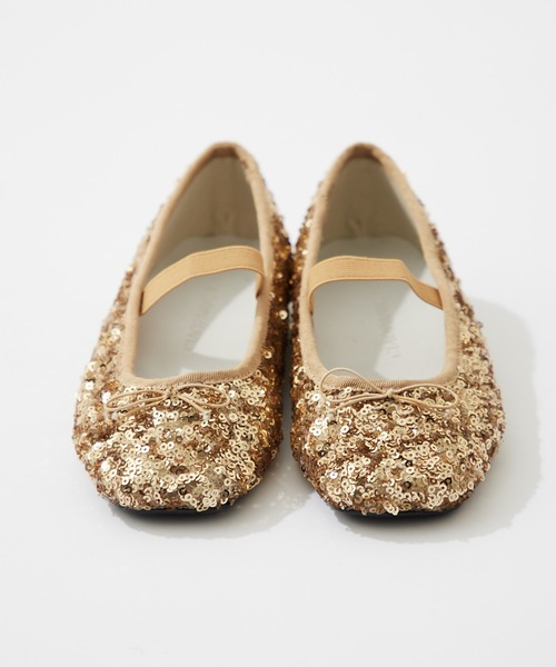 CIAOPANIC TYPY（チャオパニックティピー）の「【24AW新作】【KIDS】スパンコールバレエシューズ（バレエシューズ・キッズ・ブラック/ゴールド/シルバー・18/22/21/20/19）」の4枚目の写真