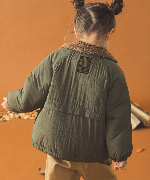 B:MING by BEAMS(ビーミングバイビームス)の「2WAY襟 ライトブルゾン(100~150cm)(ブルゾン・キッズ・オリーブ/ブルー系その他2・100/110/120/130/140/150)」の3枚目の写真