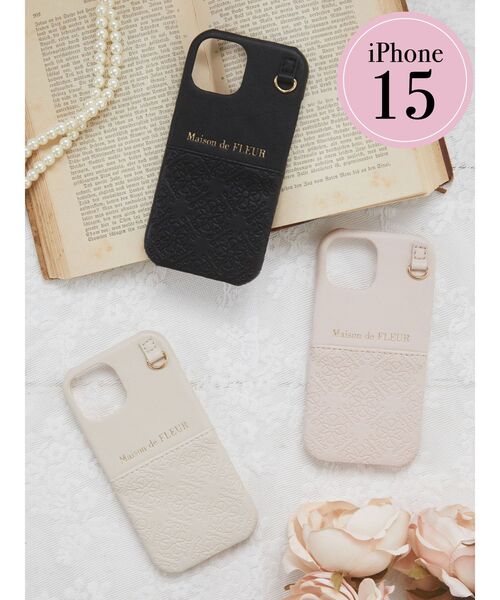 Maison de FLEUR（メゾンドフルール）の「FLEURモノグラムアイフォン15ケース（スマホケース/カバー・レディース・ピンクベージュ/ライトベージュ/ブラック・FREE）」の16枚目の写真