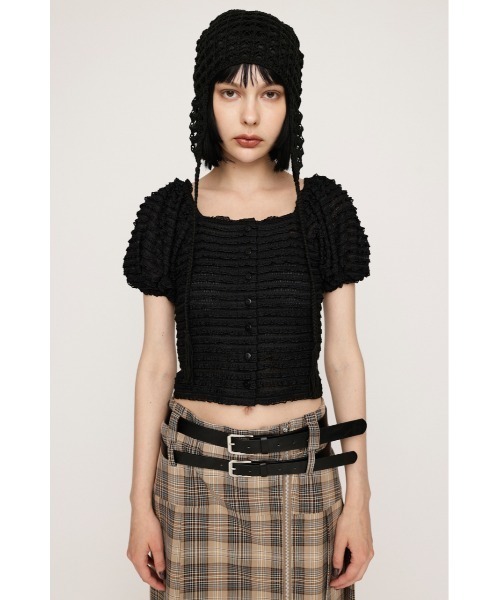 SLY（スライ）の「FRILL PUFF CUT TOPS フリル パフ カット トップス（シャツ/ブラウス・レディース・オフホワイト/ブラック/ライトブルー/ライトグリーン・FREE）」の15枚目の写真