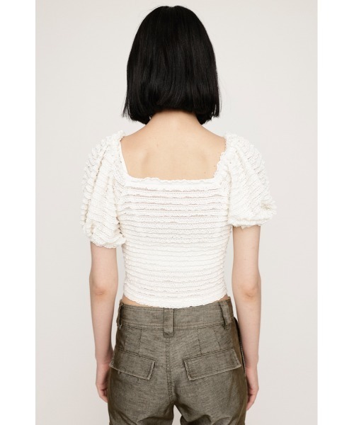SLY（スライ）の「FRILL PUFF CUT TOPS フリル パフ カット トップス（シャツ/ブラウス・レディース・オフホワイト/ブラック/ライトブルー/ライトグリーン・FREE）」の9枚目の写真