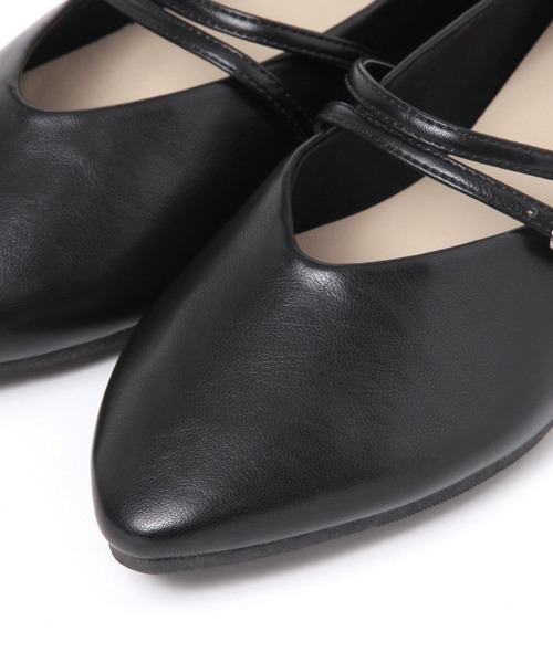 LAKOLE(ラコレ)の「【卒入式/オケージョンにも】ギャザーダブルストラップパンプス / 135005(パンプス・レディース・ブラック/オフホワイト/シルバー・SMALL/MEDIUM/LARGE)」の11枚目の写真