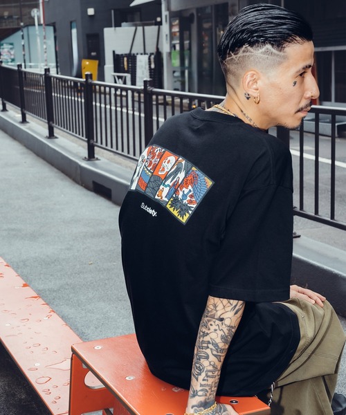Subciety（サブサエティ）の「Five lights TEE（Tシャツ/カットソー・メンズ・ホワイト/ブラック/バーガンディー/グリーン/ブラウン/スミクロ・XX-LARGE/X-LARGE/LARGE/MEDIUM/SMALL）」の14枚目の写真
