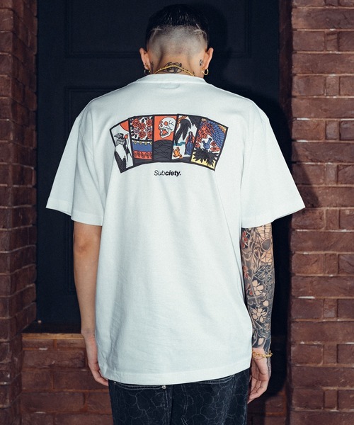 Subciety（サブサエティ）の「Five lights TEE（Tシャツ/カットソー・メンズ・ホワイト/ブラック/バーガンディー/グリーン/ブラウン/スミクロ・XX-LARGE/X-LARGE/LARGE/MEDIUM/SMALL）」の21枚目の写真