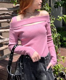 バストオープンワンショルアシメニット